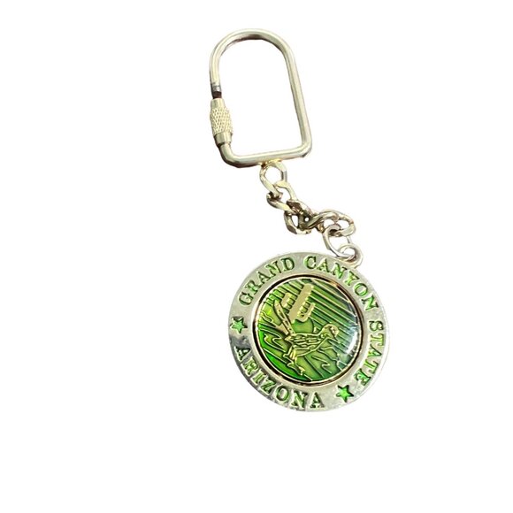 Grand Canyon Keychain National Park Key Ring Rotating Fob Souvenir Road Runner - Picture 3 of 4